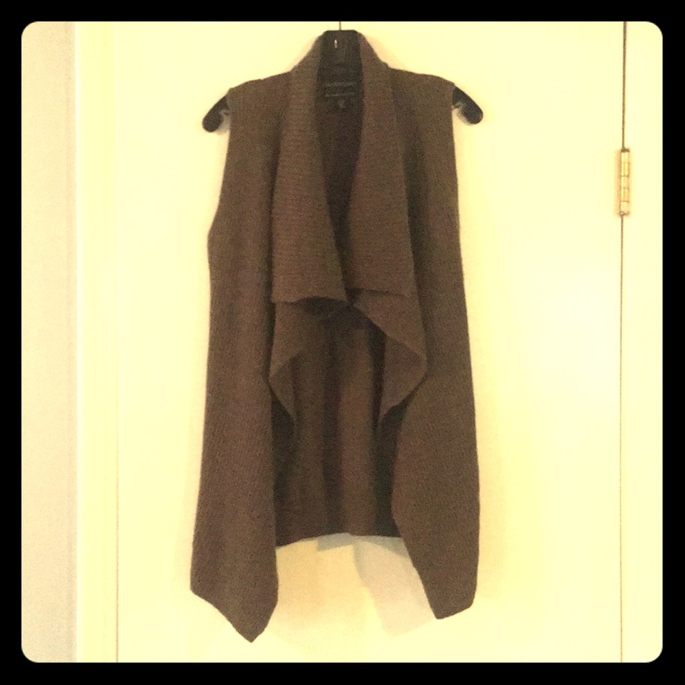 Waterfall Draped Sleeveless Cardigan